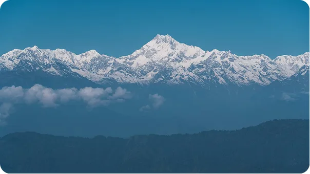 Snow covered Himalayan range